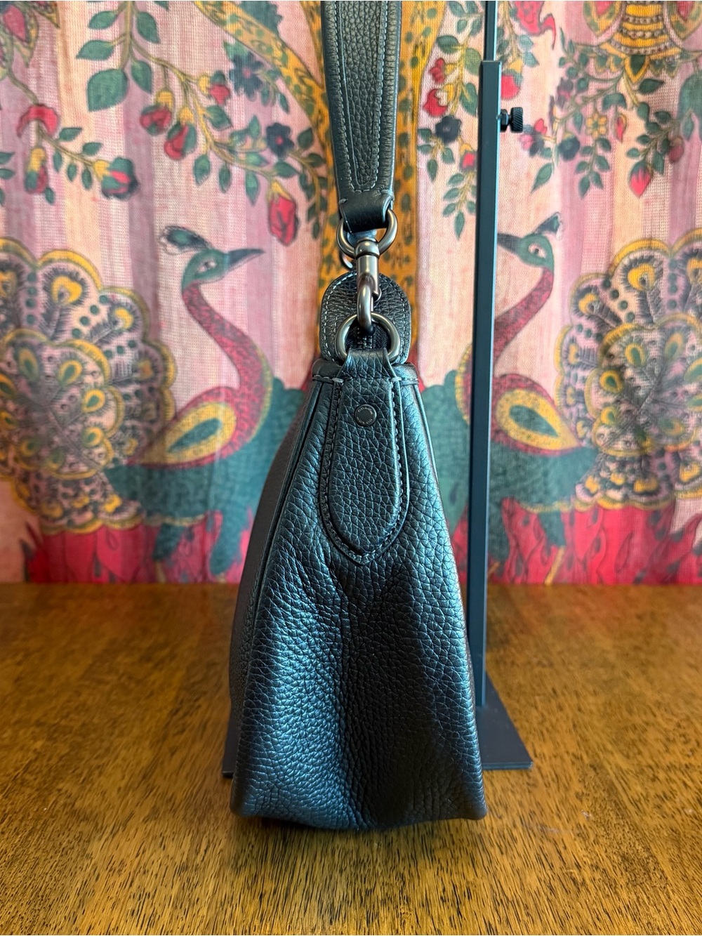 Coach Cary CC437 Black Pebbled Leather Shoulder Bag - Picture 4 of 8